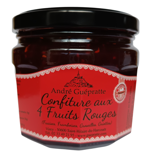 Confiture aux 4 fruits rouges Artisanale