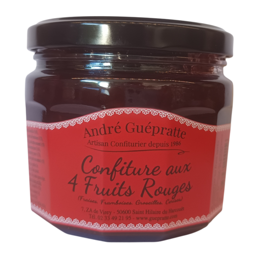 Confiture aux 4 fruits rouges Artisanale