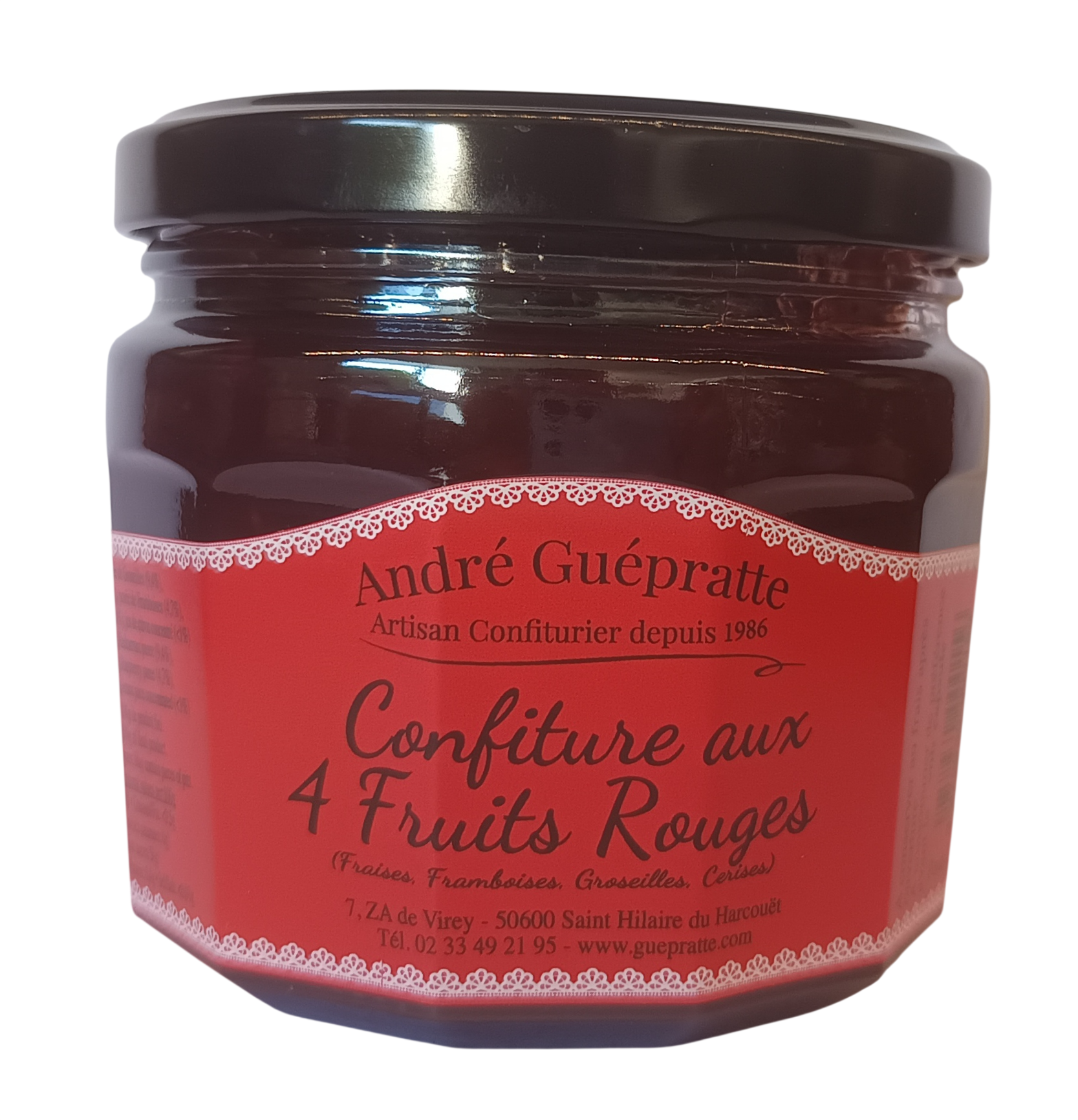 Confiture aux 4 fruits rouges Artisanale
