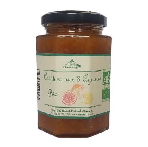Confiture aux Agrumes (orange, citron, pamplemousse) Biologique