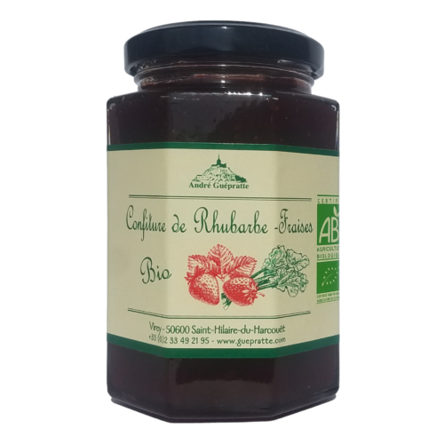 Confiture de Rhubarbe-Fraises Biologique